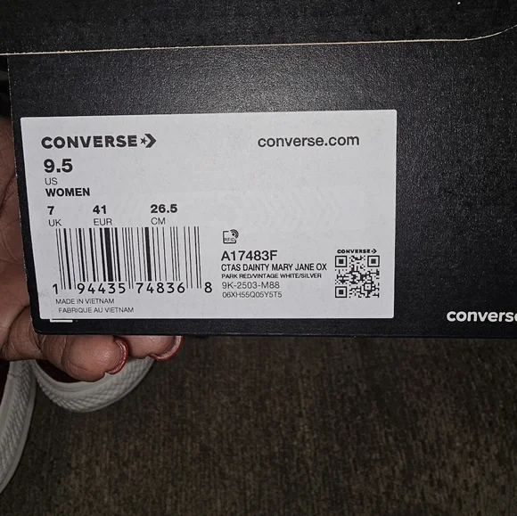 Converse Women's Red Canvas Shoes - Picture 5 of 5